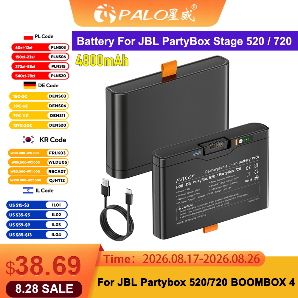 Jbl Speaker Go 4 - PALO 21.6V Replacement Battery for JBL
